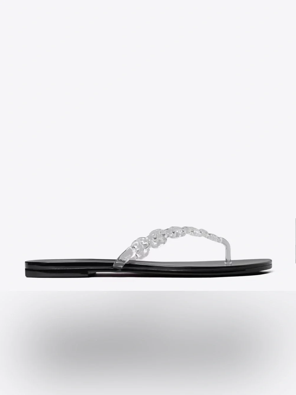 Tory Burch GEMINI LINK JELLY FLIP-FLOP in clear/black size 10 women’s shoes